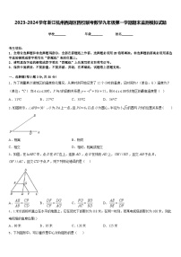 2023-2024学年浙江杭州西湖区四校联考数学九年级第一学期期末监测模拟试题含答案