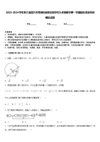 2023-2024学年浙江省嘉兴市秀洲区高照实验学校九年级数学第一学期期末质量检测模拟试题含答案