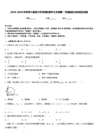 2023-2024学年浙江省嘉兴市秀洲区数学九年级第一学期期末达标测试试题含答案