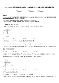 2023-2024学年湖北省武汉青山区七校联考数学九上期末学业质量监测模拟试题含答案