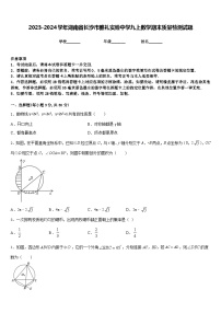 2023-2024学年湖南省长沙市雅礼实验中学九上数学期末质量检测试题含答案