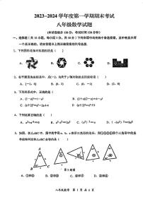 湖北省武汉市东湖高新区2023-2024学年上学期八年级数学期末试卷