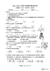 福建省厦门市外国语学校湖里分校2024年八年级上期末数学区质检试卷