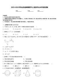 2023-2024学年山东省莒县数学九上期末学业水平测试试题含答案