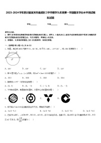 2023-2024学年四川省宜宾市南溪区三中学数学九年级第一学期期末学业水平测试模拟试题含答案