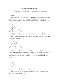 北师大版八年级下册3 线段的垂直平分线达标测试