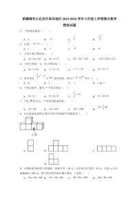 新疆维吾尔自治区和田地区2023-2024学年七年级上学期期末数学模拟试题（含答案）