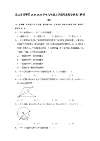 重庆市梁平区2023-2024学年九年级上学期期末数学试卷+