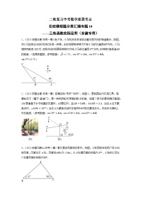 专题10 三角函数实际应用-中考数学二轮复习名校模拟题重要考点分类汇编（安徽专用）