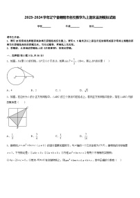 2023-2024学年辽宁省朝阳市名校数学九上期末监测模拟试题含答案