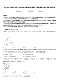 2023-2024学年黑龙江省哈尔滨市美加外国语学校九上数学期末学业质量监测试题含答案