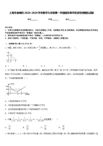 上海市崇明区2023-2024学年数学九年级第一学期期末教学质量检测模拟试题含答案