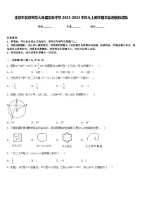 北京市北京师范大附属实验中学2023-2024学年九上数学期末监测模拟试题含答案