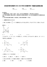 吉林省长春农安县联考2023-2024学年九年级数学第一学期期末监测模拟试题含答案