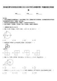 吉林省长春汽车经济技术开发区2023-2024学年九年级数学第一学期期末复习检测试题含答案