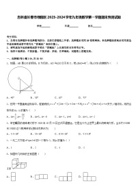 吉林省长春市绿园区2023-2024学年九年级数学第一学期期末预测试题含答案