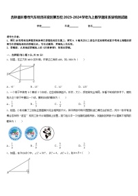 吉林省长春市汽车经济开发区第五校2023-2024学年九上数学期末质量检测试题含答案