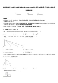 四川省眉山市东坡区东坡区东坡中学2023-2024学年数学九年级第一学期期末质量检测模拟试题含答案