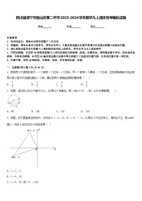 四川省遂宁市船山区第二中学2023-2024学年数学九上期末统考模拟试题含答案