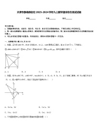 天津市静海县名校2023-2024学年九上数学期末综合测试试题含答案