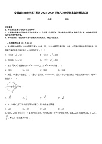 安徽省蚌埠市经济开发区2023-2024学年九上数学期末监测模拟试题含答案