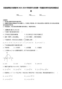 安徽省阜阳太和县联考2023-2024学年数学九年级第一学期期末教学质量检测模拟试题含答案