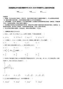 安徽省黄山市屯溪区第四中学2023-2024学年数学九上期末统考试题含答案