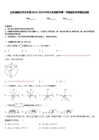 山东省临沂市沂水县2023-2024学年九年级数学第一学期期末统考模拟试题含答案