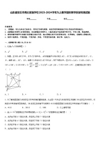 山东省安丘市青云双语学校2023-2024学年九上数学期末教学质量检测试题含答案