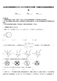 山东省菏泽郓城县联考2023-2024学年数学九年级第一学期期末质量跟踪监视模拟试题含答案