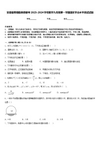 安徽省阜阳临泉县联考2023-2024学年数学九年级第一学期期末学业水平测试试题含答案