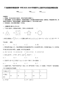 广东省惠州市惠城区第一中学2023-2024学年数学九上期末学业质量监测模拟试题含答案