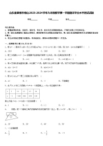 山东省淄博市博山2023-2024学年九年级数学第一学期期末学业水平测试试题含答案