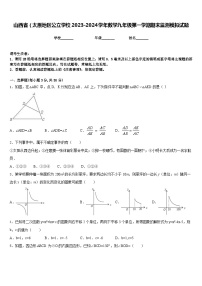 山西省（太原地区公立学校2023-2024学年数学九年级第一学期期末监测模拟试题含答案