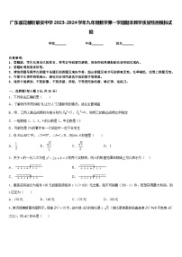 广东省花都区联安中学2023-2024学年九年级数学第一学期期末教学质量检测模拟试题含答案