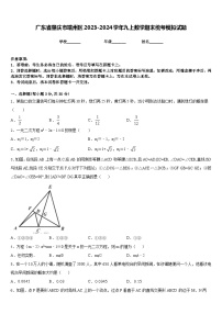 广东省肇庆市端州区2023-2024学年九上数学期末统考模拟试题含答案