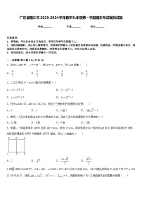 广东省阳江市2023-2024学年数学九年级第一学期期末考试模拟试题含答案