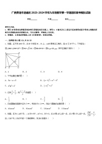 广西贵港市港南区2023-2024学年九年级数学第一学期期末联考模拟试题含答案