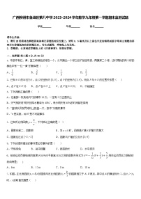 广西柳州市鱼峰区第八中学2023-2024学年数学九年级第一学期期末监测试题含答案