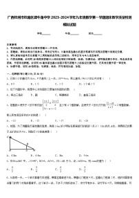 广西钦州市钦南区犀牛角中学2023-2024学年九年级数学第一学期期末教学质量检测模拟试题含答案