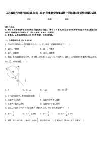 江苏省宜兴市环科园联盟2023-2024学年数学九年级第一学期期末质量检测模拟试题含答案