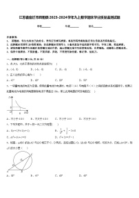 江苏省宿迁市泗阳县2023-2024学年九上数学期末学业质量监测试题含答案