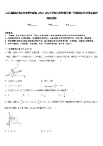 江苏省盐城市东台市第七联盟2023-2024学年九年级数学第一学期期末学业质量监测模拟试题含答案