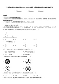 江苏省南京溧水区四校联考2023-2024学年九上数学期末学业水平测试试题含答案