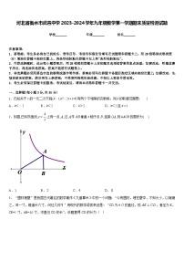 河北省衡水市武邑中学2023-2024学年九年级数学第一学期期末质量检测试题含答案