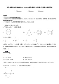 河北省秦皇岛市青龙县2023-2024学年数学九年级第一学期期末监测试题含答案