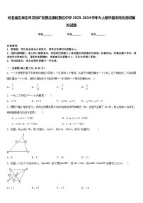 河北省石家庄市井陉矿区贾庄镇区贾庄中学2023-2024学年九上数学期末综合测试模拟试题含答案