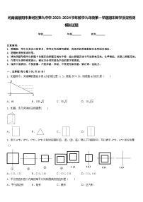 河南省信阳市浉河区第九中学2023-2024学年数学九年级第一学期期末教学质量检测模拟试题含答案