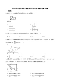 北师大版2023-2024学年数学九年级上册 期末综合复习试题(1)