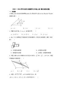 北师大版2023-2024学年数学九年级上册期末培优试题